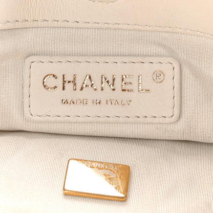 Chanel Calfskin Quilted Fringe Small Shopping Bag White 6 of 10