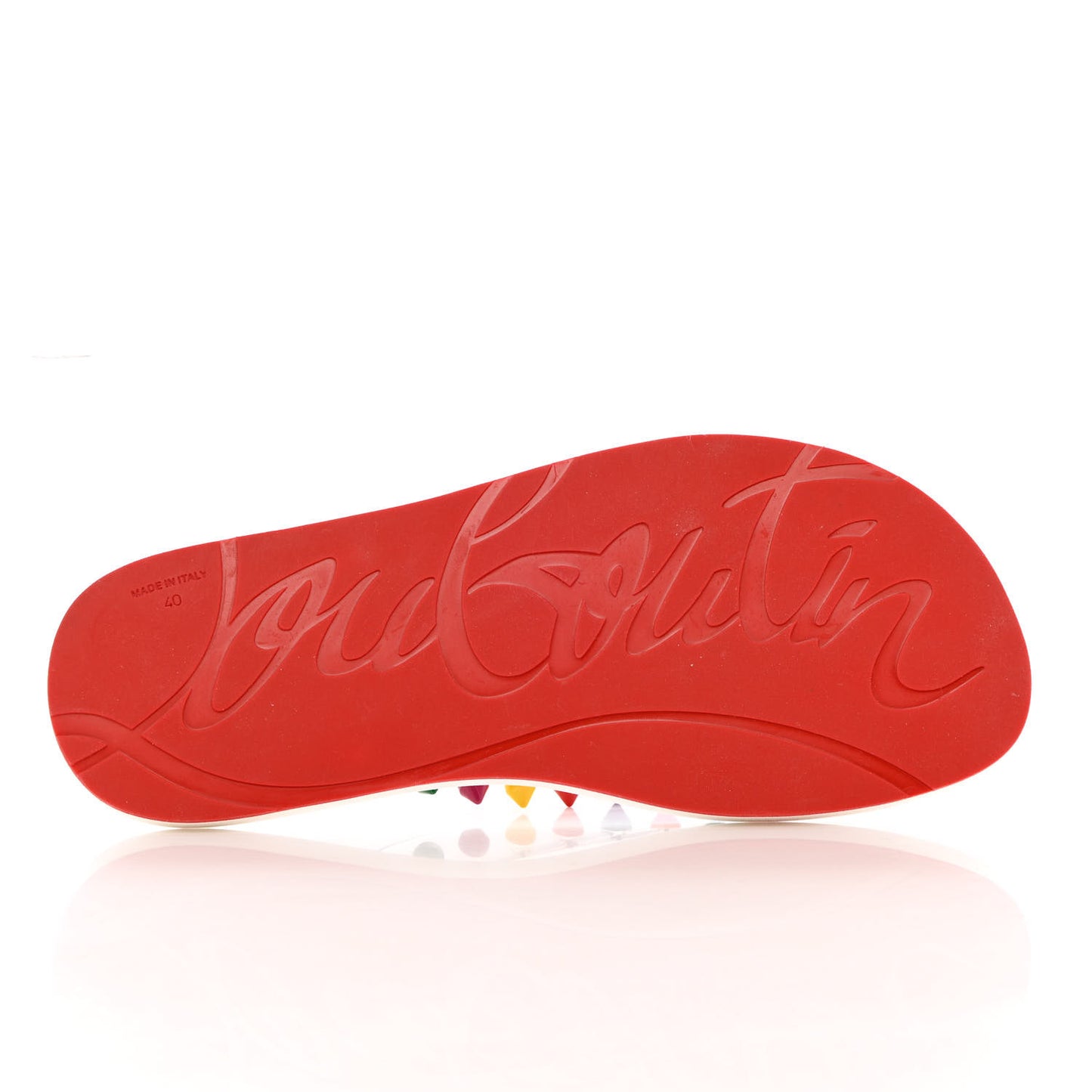 Rubber Spike Bengale Loubi Donna Flip Flop 40 White Multicolor