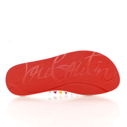 Christian Louboutin Rubber Spike Bengale Loubi Donna Flip Flop 40 White Multicolor 8 of 13