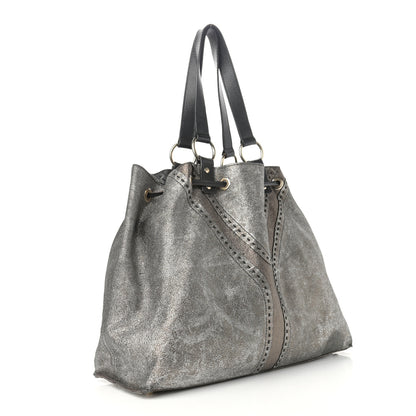 Saint Laurent Calfskin Reversible Double Sac Y Tote Gold Black 12 of 19