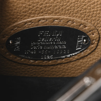 Fendi Cuoio Romano Selleria Chamois Medium Peekaboo I SEE U Satchel Black Camel Sunflower 6 of 10