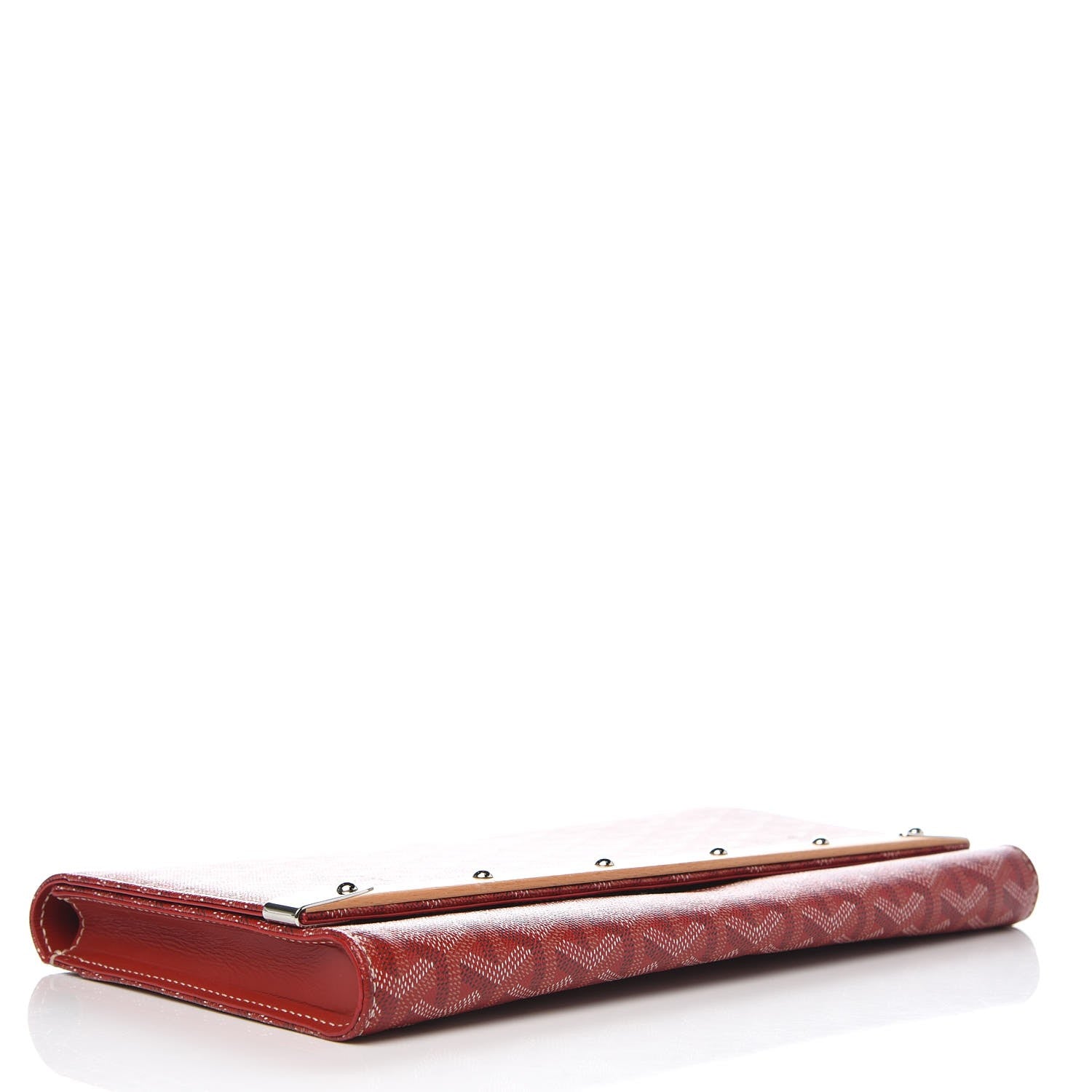 Goyard Goyardine Monte Carlo Bois Clutch Red 4 of 8