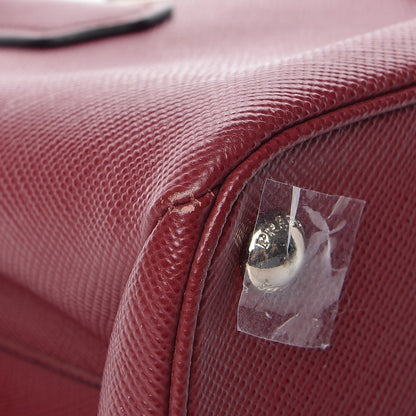 Prada Saffiano Cuir Small Twin Tote Cherry 10 of 16