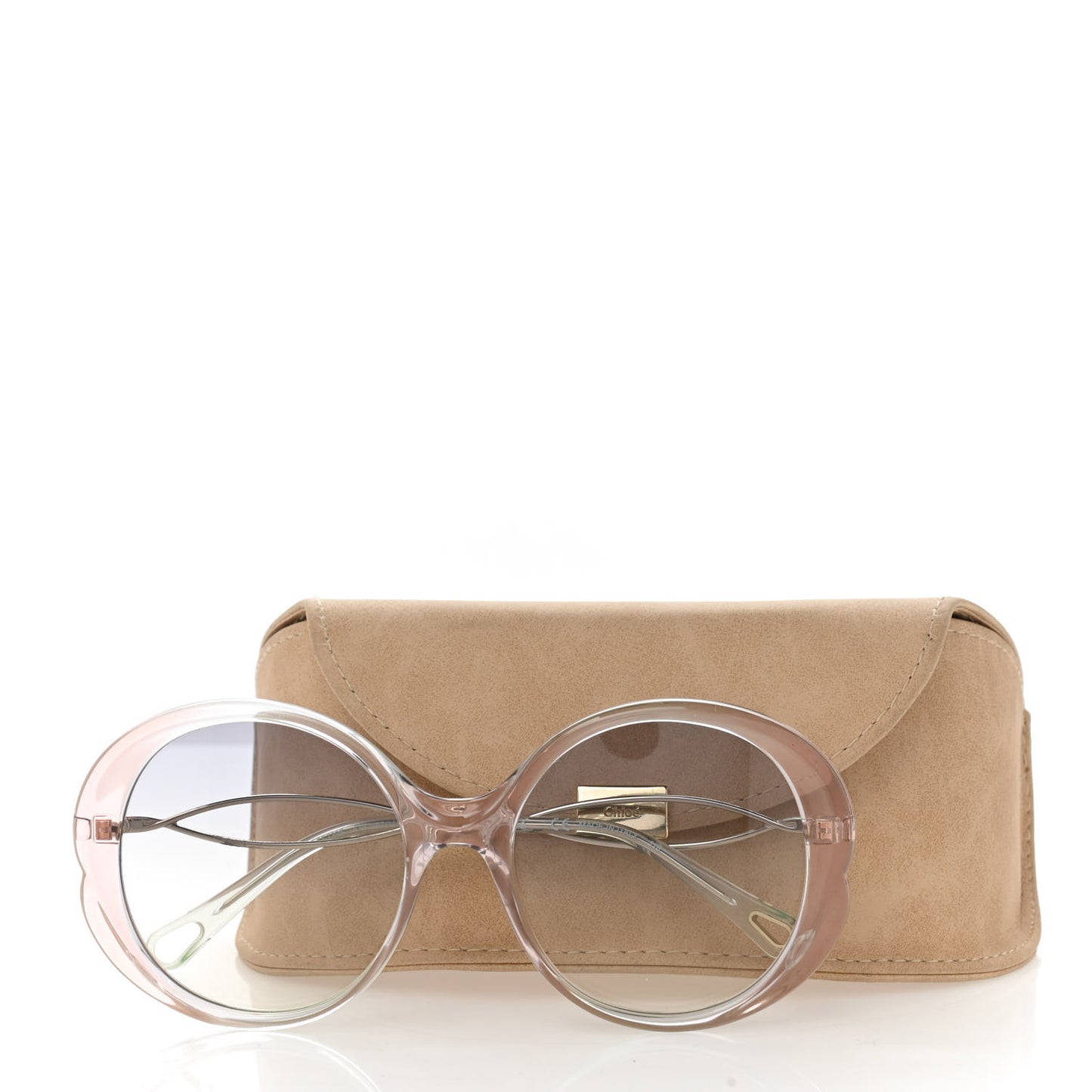 Oversized Round Sunglasses CE741S Nude