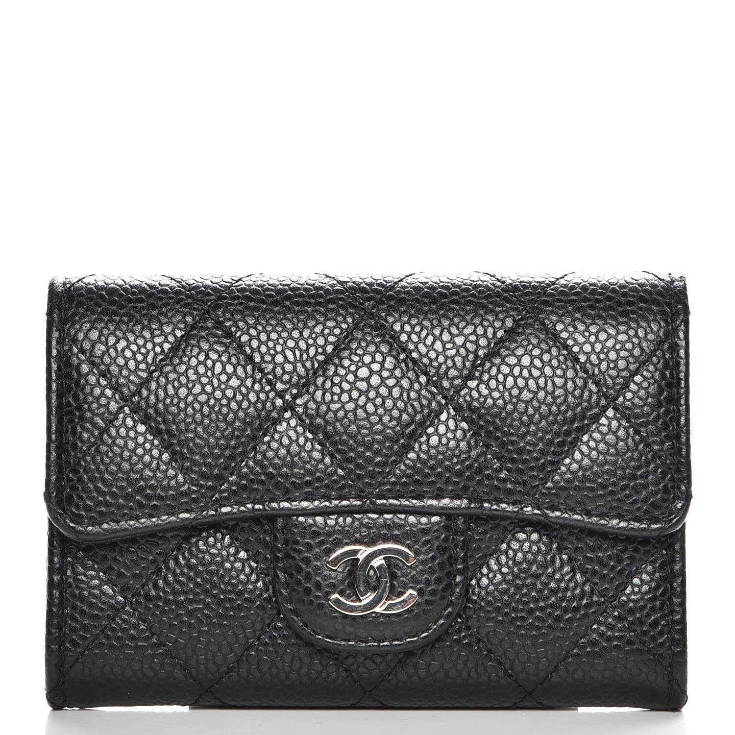 Chanel Caviar Quilted Flap Card Holder Black 1 of 8