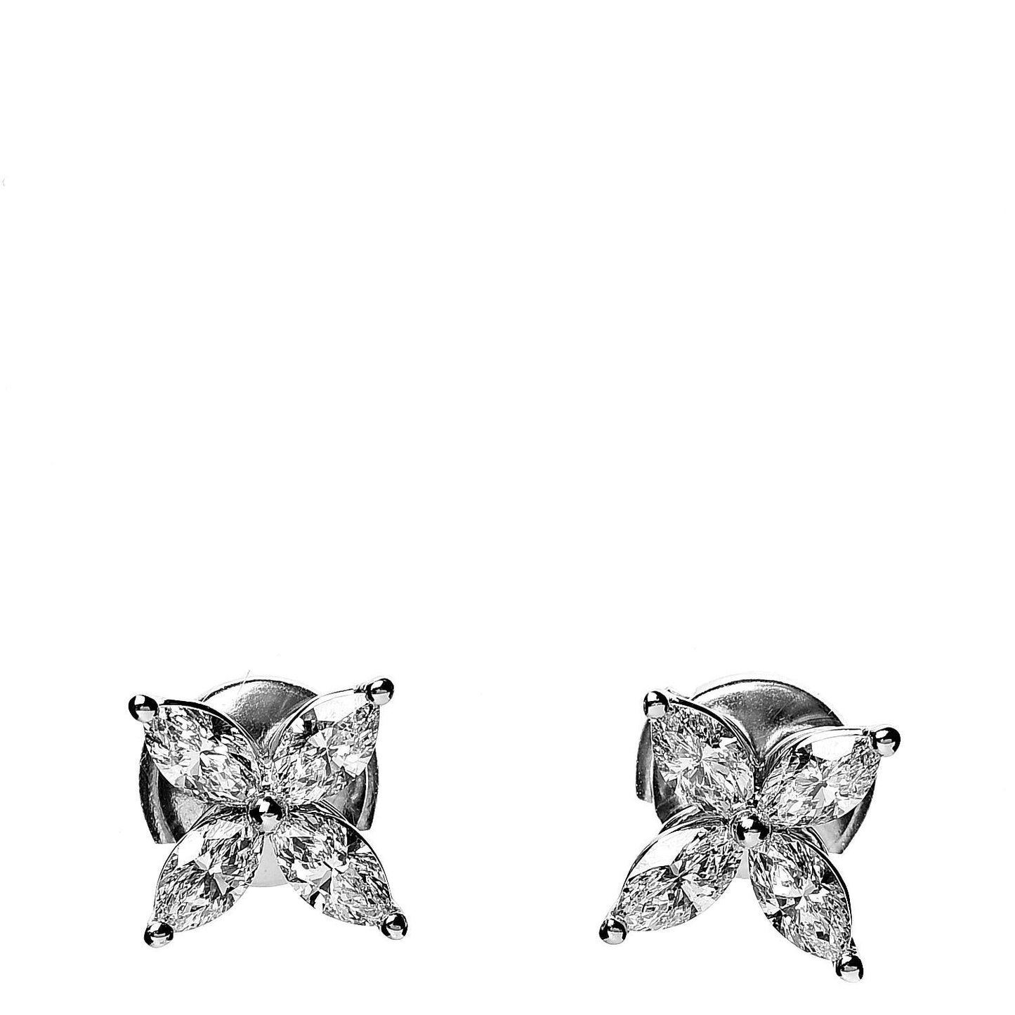 Platinum Diamond .92ct Medium Victoria Earrings