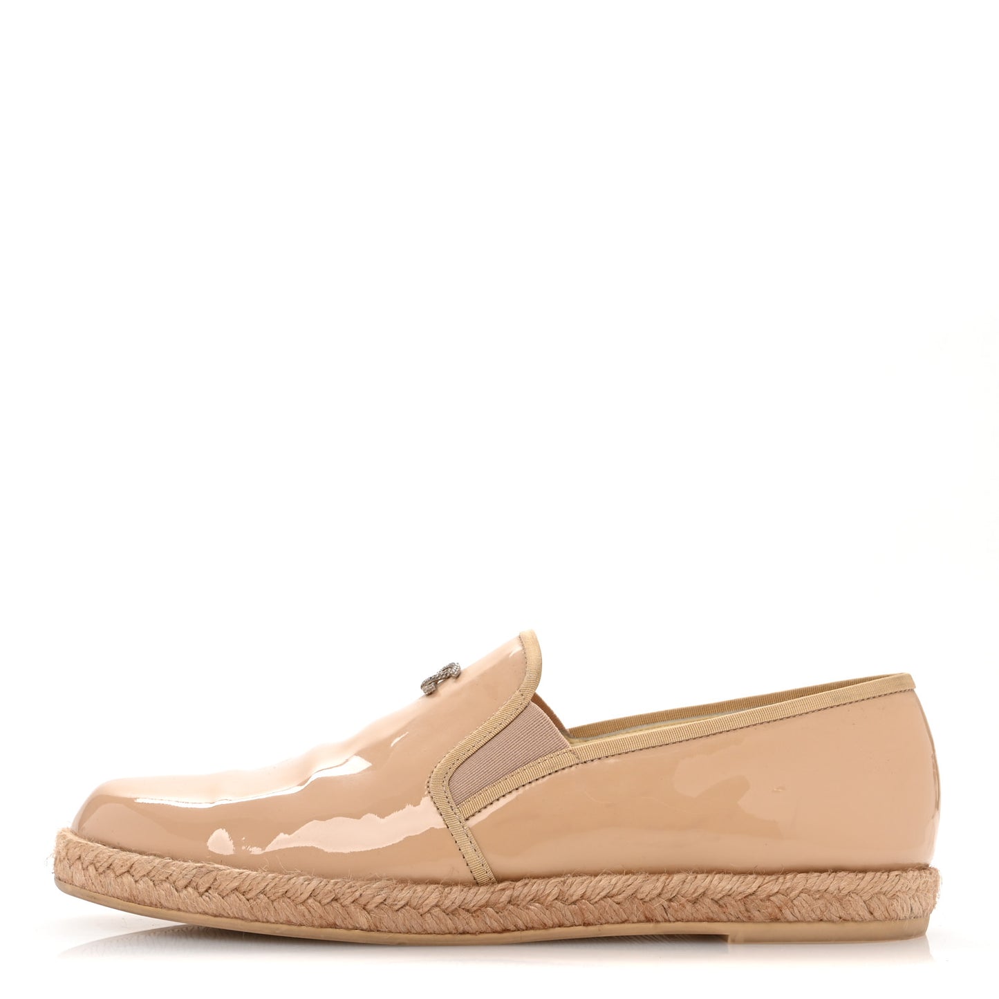 Patent CC Loafers Espadrille 38.5 Beige