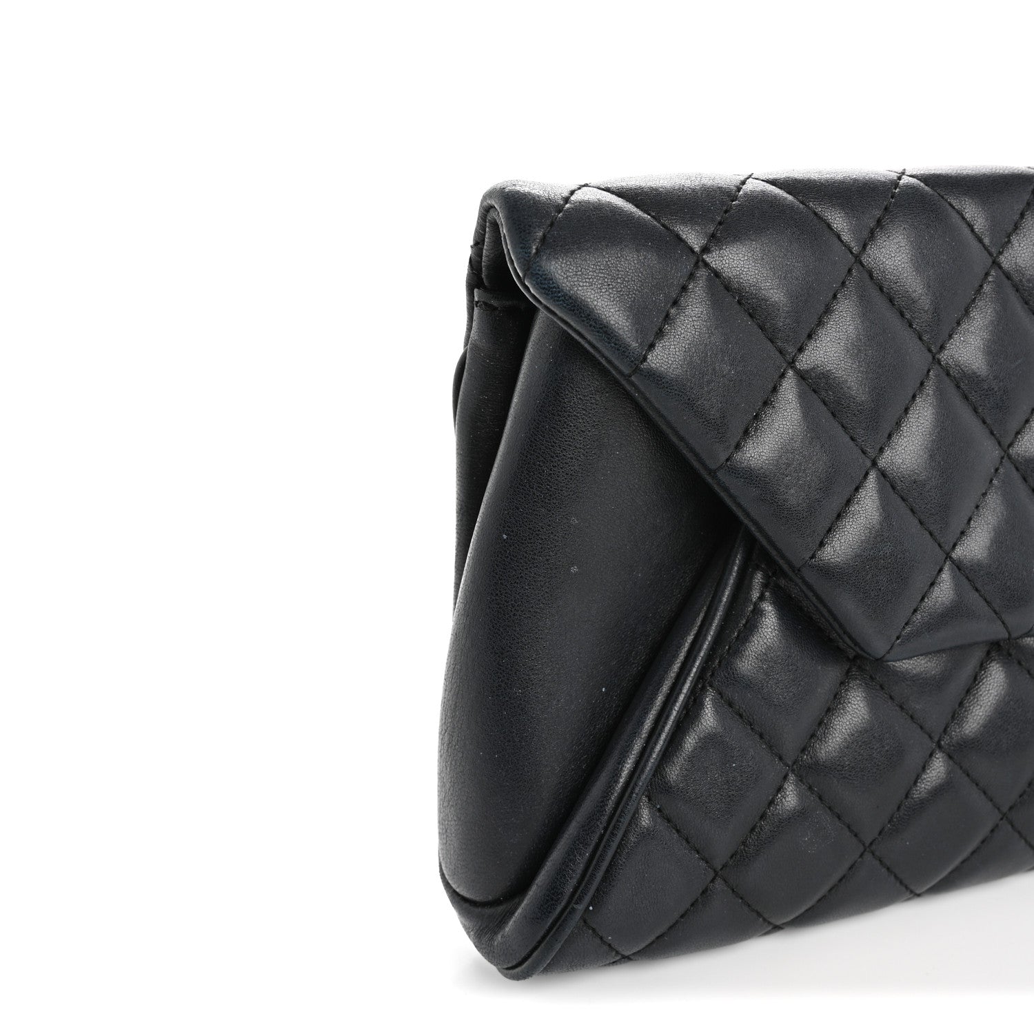 Chanel Lambskin Quilted Fold Up Again Clutch Dark Blue 8 of 14