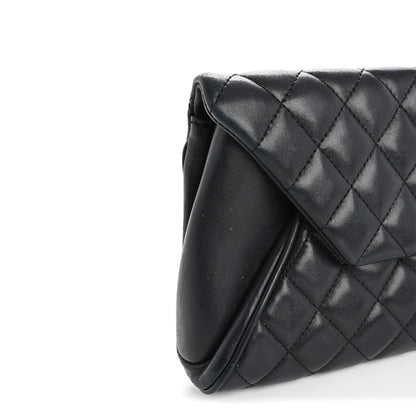 Chanel Lambskin Quilted Fold Up Again Clutch Dark Blue 8 of 14