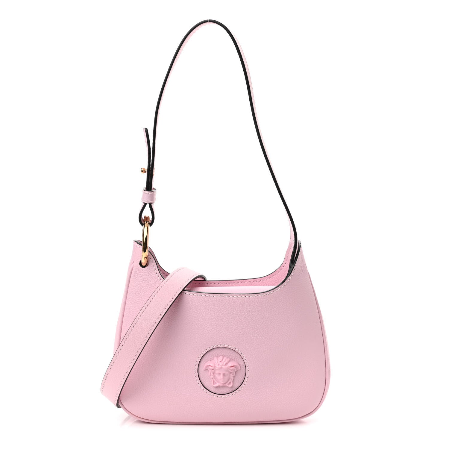 Versace Calfskin La Medusa Small Hobo Crossbody Pink 1 of 9