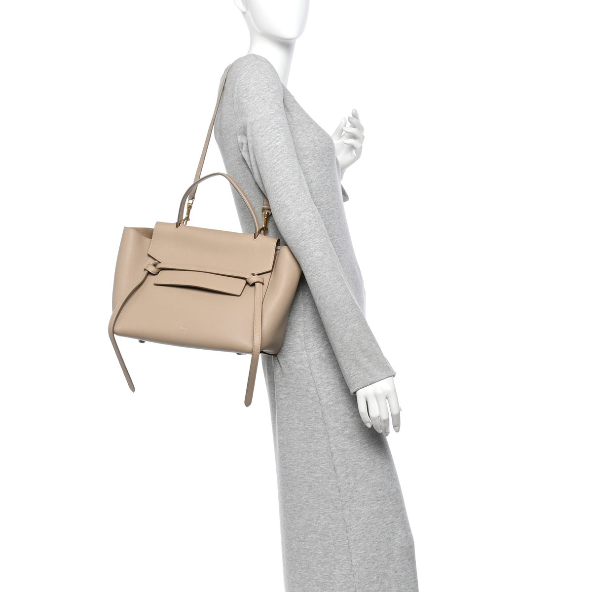 Celine Grained Calfskin Mini Belt Bag Light Taupe 2 of 11