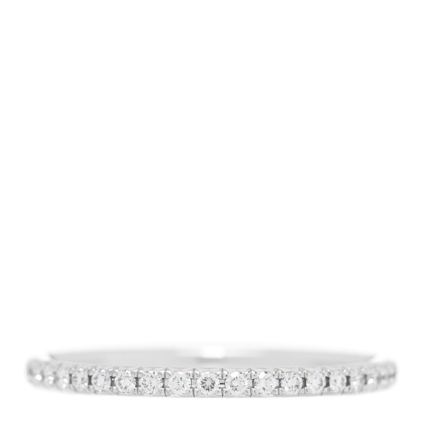 18K White Gold Diamond Metro Band Ring 50 5.5