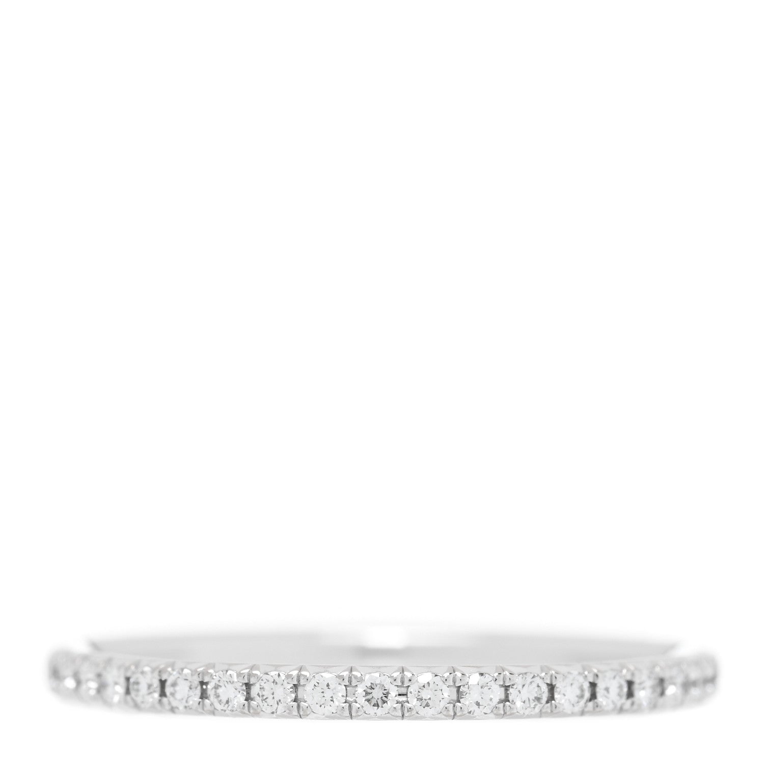 Tiffany 18K White Gold Diamond Metro Band Ring 50 5.5 3 of 4