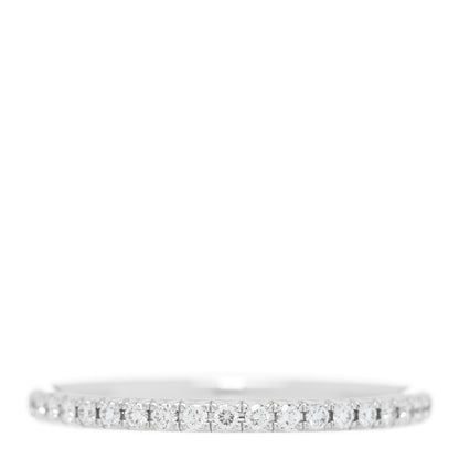 Tiffany 18K White Gold Diamond Metro Band Ring 50 5.5 3 of 4