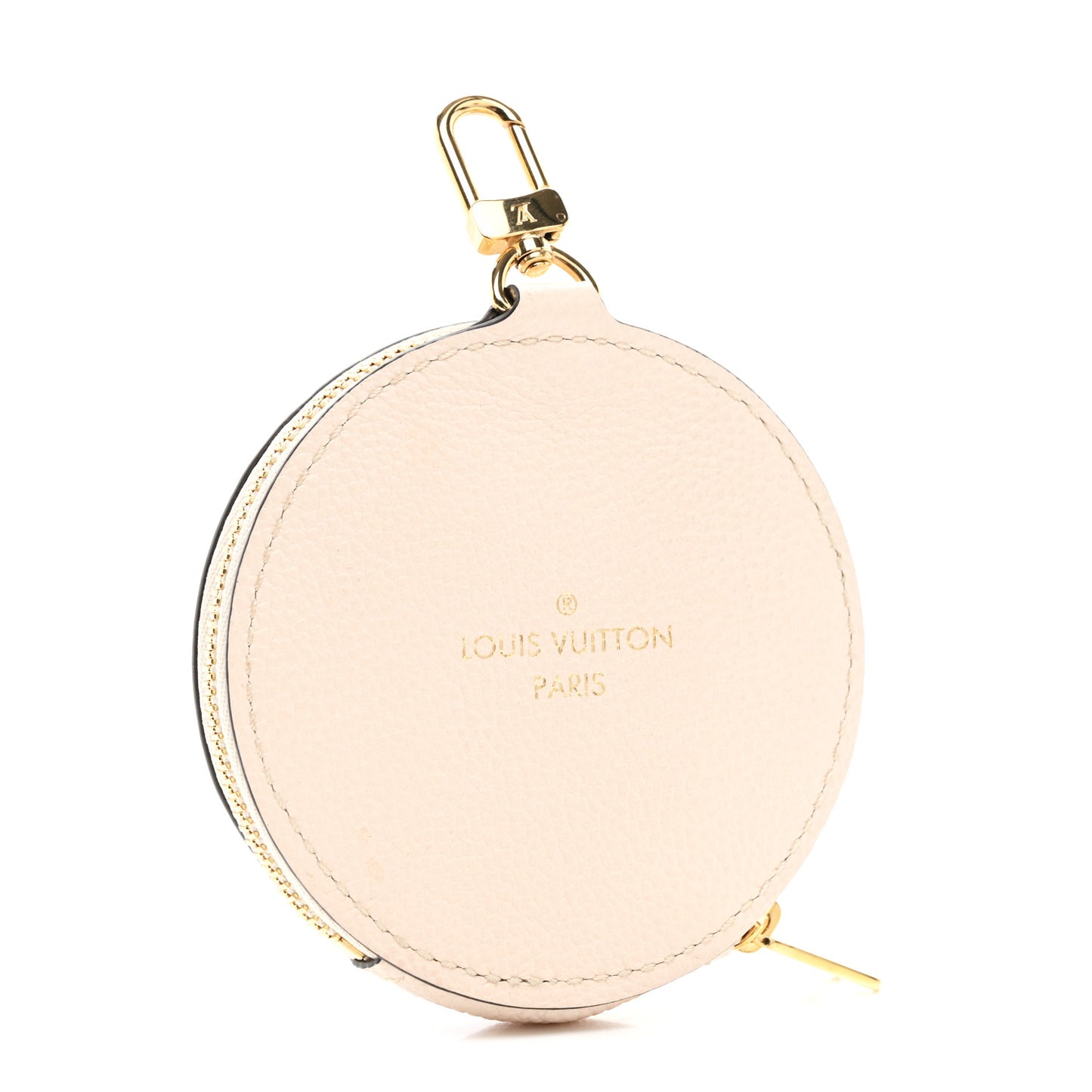 Calfskin Papillon BB Round Coin Purse Cream