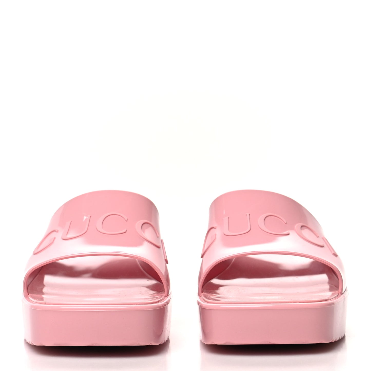 Rubber Gucci Logo Womens Platform 20/60mm Slide Sandals 35 Wild Rose