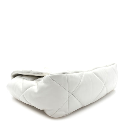 Chanel Goatskin Quilted Large Chanel 19 Flap White 4 of 10