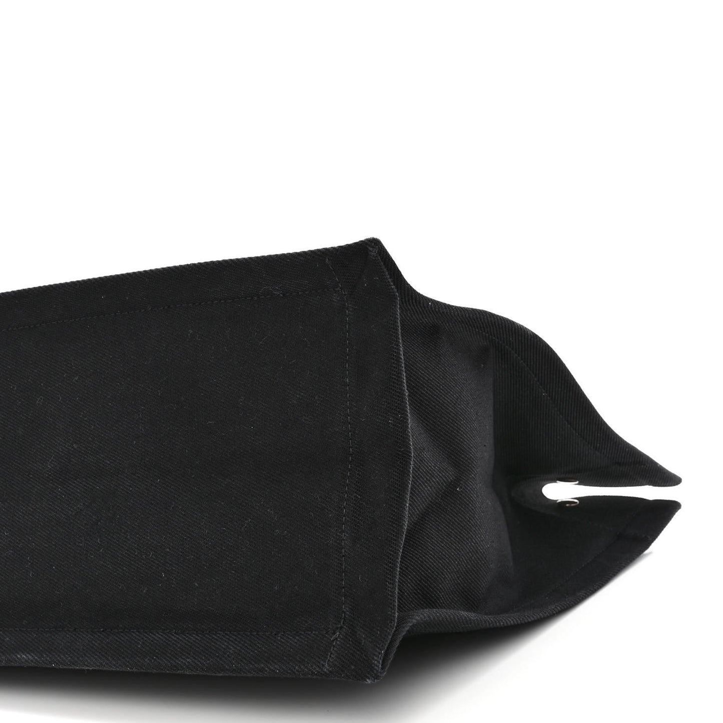 Linen Calfskin Rive Gauche Tote Black
