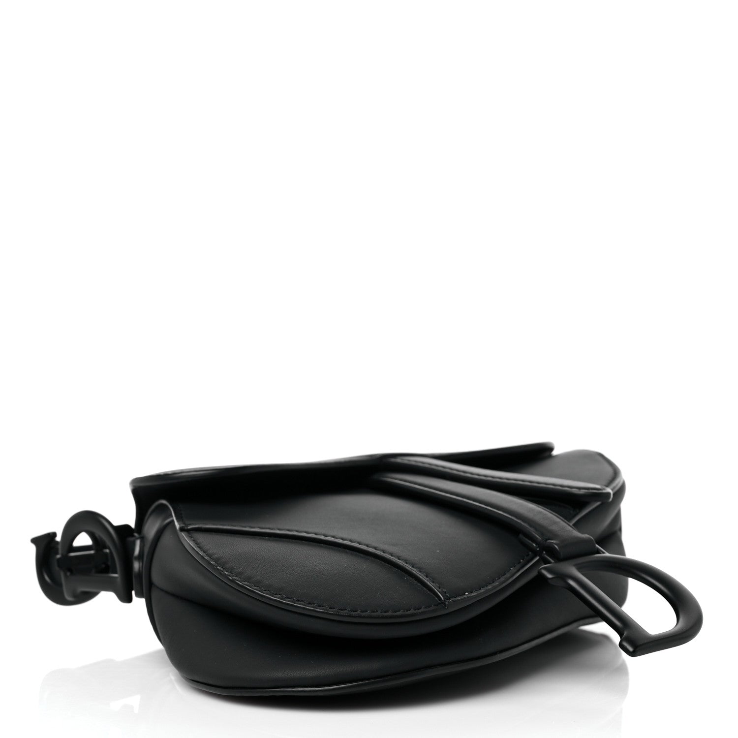 Christian Dior Ultra Matte Calfskin Mini Saddle Bag Black 4 of 12