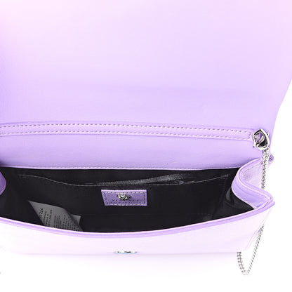 Versace Suede Palazzo Crystal Chain Evening Bag Light Purple 4 of 7