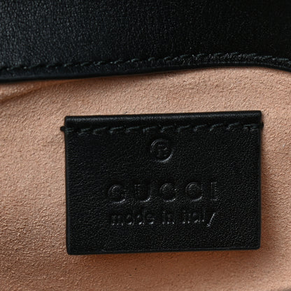 Gucci Calfskin Matelasse Super Mini GG Marmont Shoulder Bag Black 6 of 10