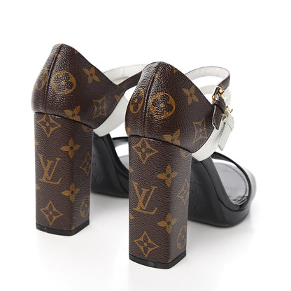 Louis Vuitton Calfskin Monogram Matchmake Cross Sandals 37 Black 4 of 8