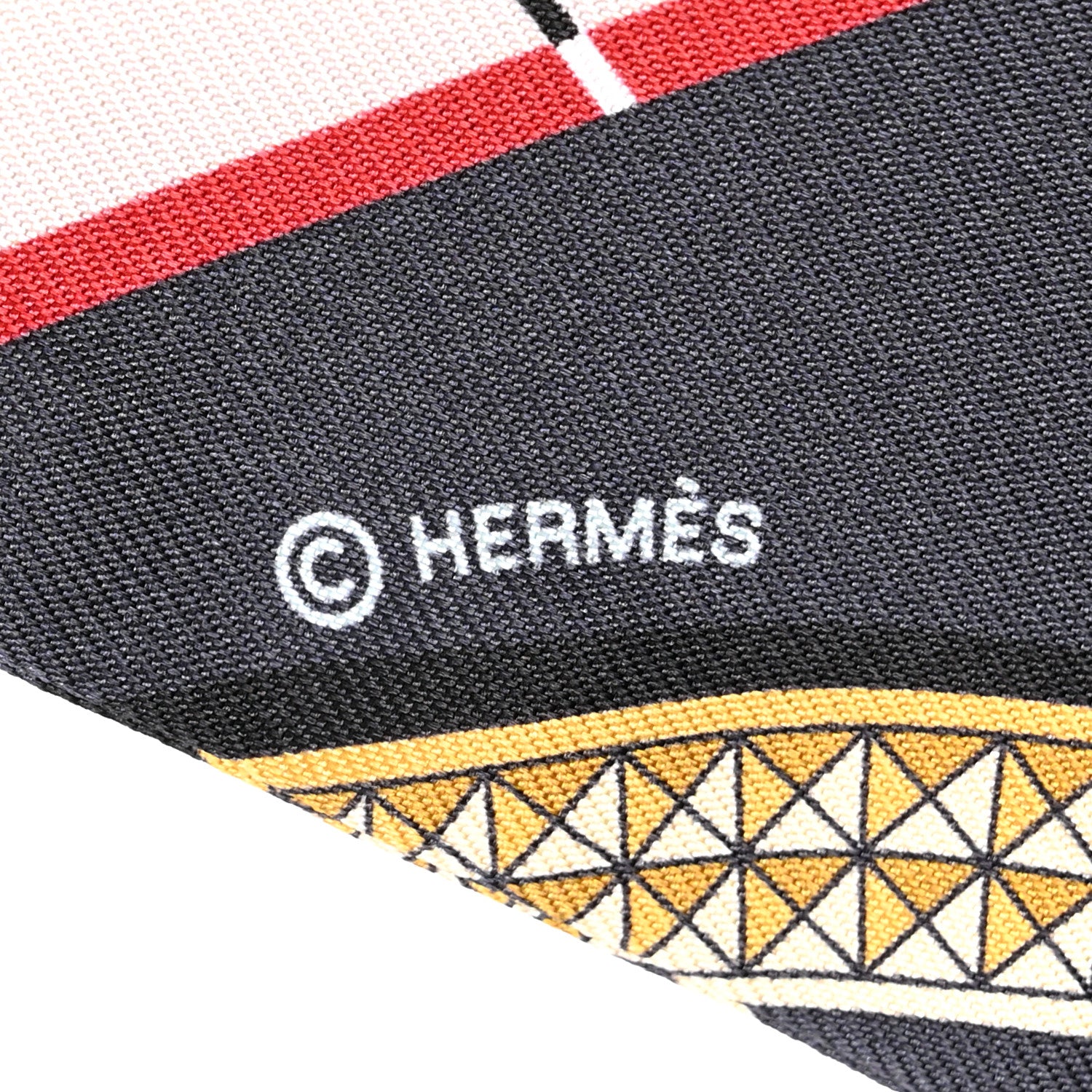 Hermes Silk Grand Apparat Twilly Anthracite Bordeaux 4 of 5
