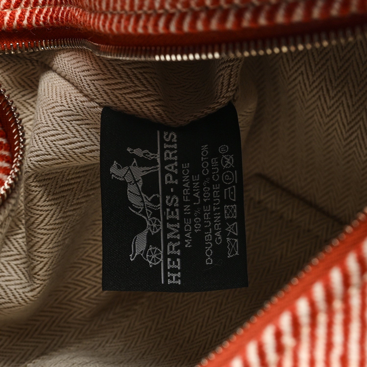 Hermes Wool Large Bride-A-Brac H Natte Pouch Tomette 6 of 6