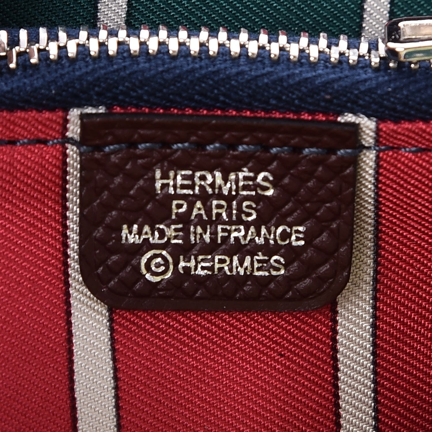 Hermes Epsom Silk'in Compact Wallet Bordeaux 6 of 8