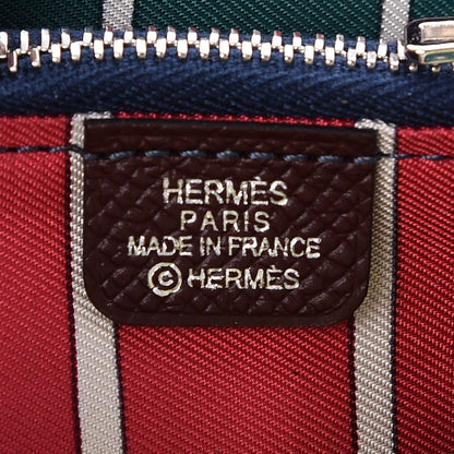Hermes Epsom Silk'in Compact Wallet Bordeaux 6 of 8