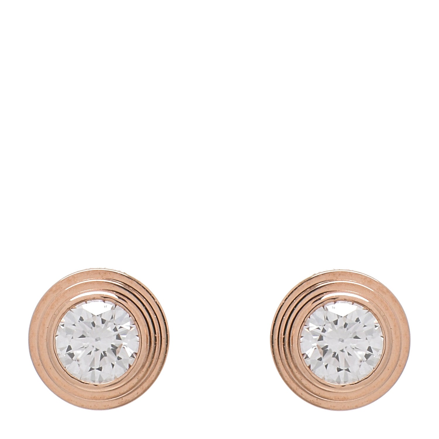Cartier 18K Pink Gold Diamond XS D'Amour Earrings 1 of 5