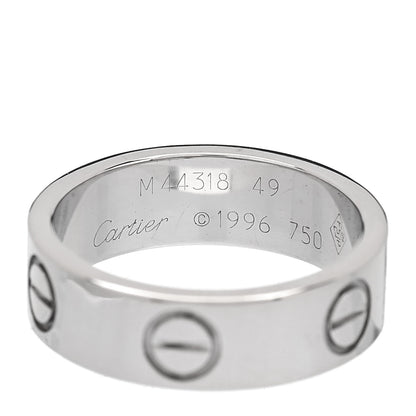 Cartier 18K White Gold 5.5mm LOVE Ring 49 4.75 4 of 4