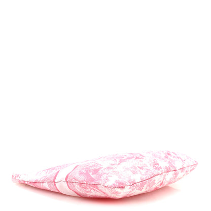 Christian Dior Canvas Embroidered Toile De Jouy Diortravel Zipped Pouch Candy Pink 4 of 7