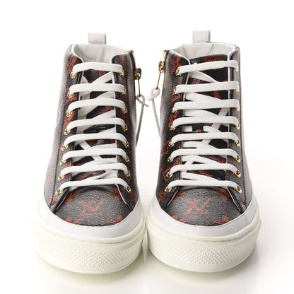Louis Vuitton Catogram Stellar Sneaker Boots 37 Marron 2 of 11