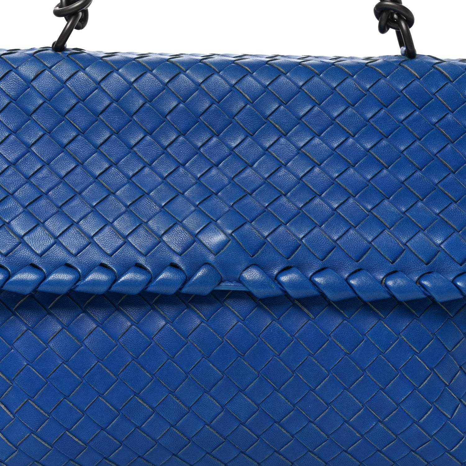 Bottega Veneta Nappa Intrecciato Medium Olimpia Shoulder Bag Blue 9 of 12