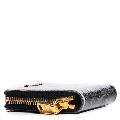 Miu Miu Patent Crocodile Embossed St Cocco Lux Compact Wallet Black 4 of 7