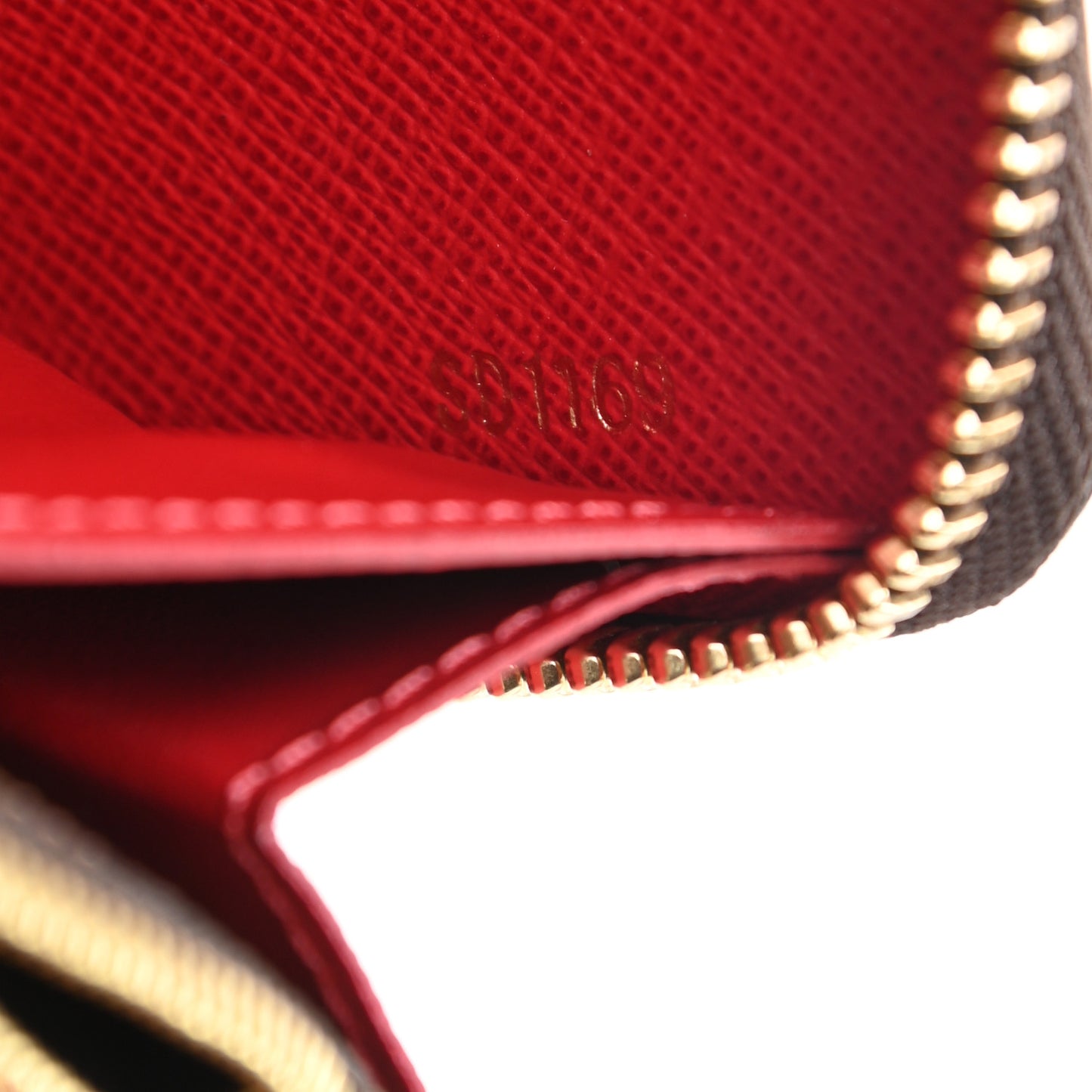 Damier Ebene Clemence Wallet Cherry