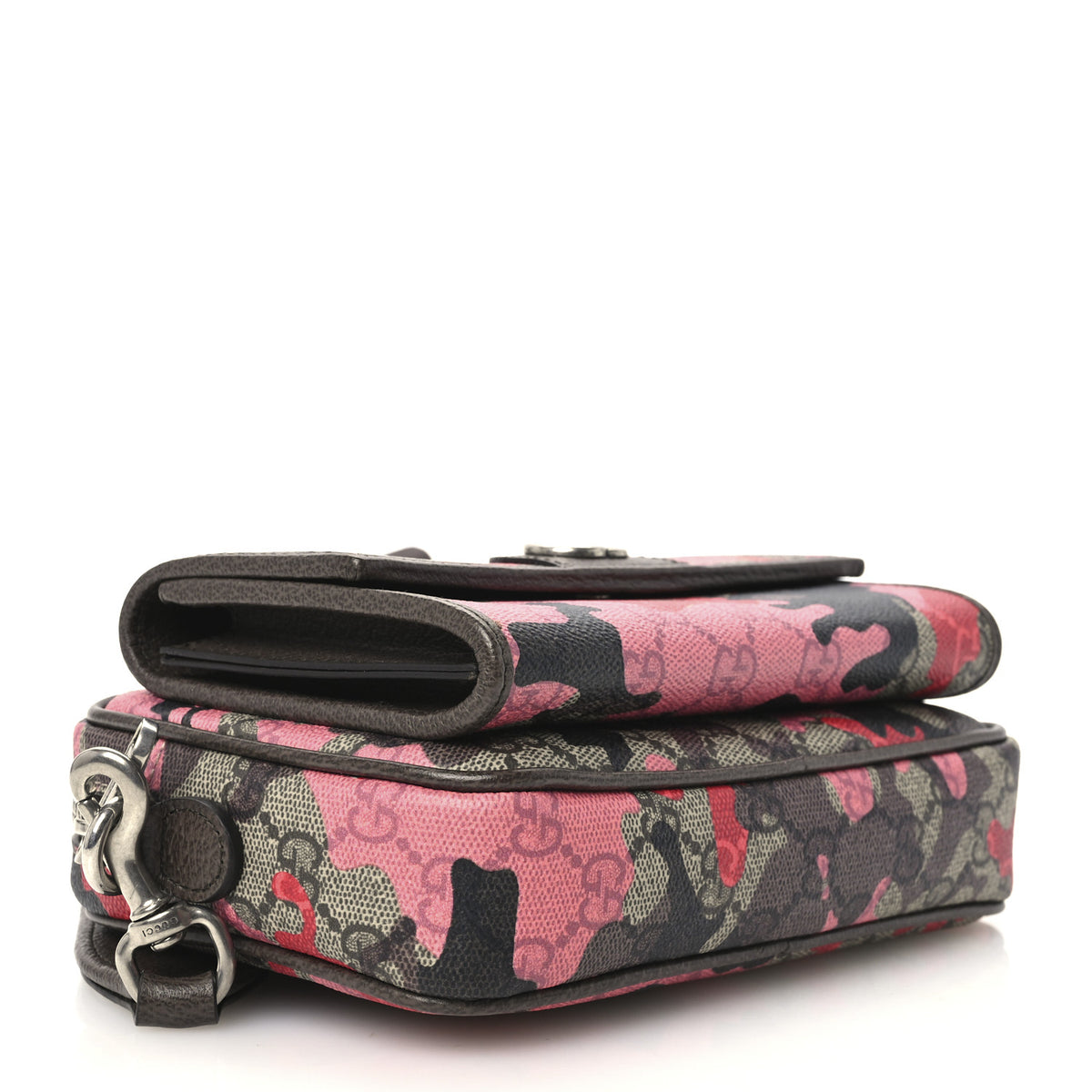 GG Supreme Monogram Mini Ophidia Crossbody Bag Pink Red