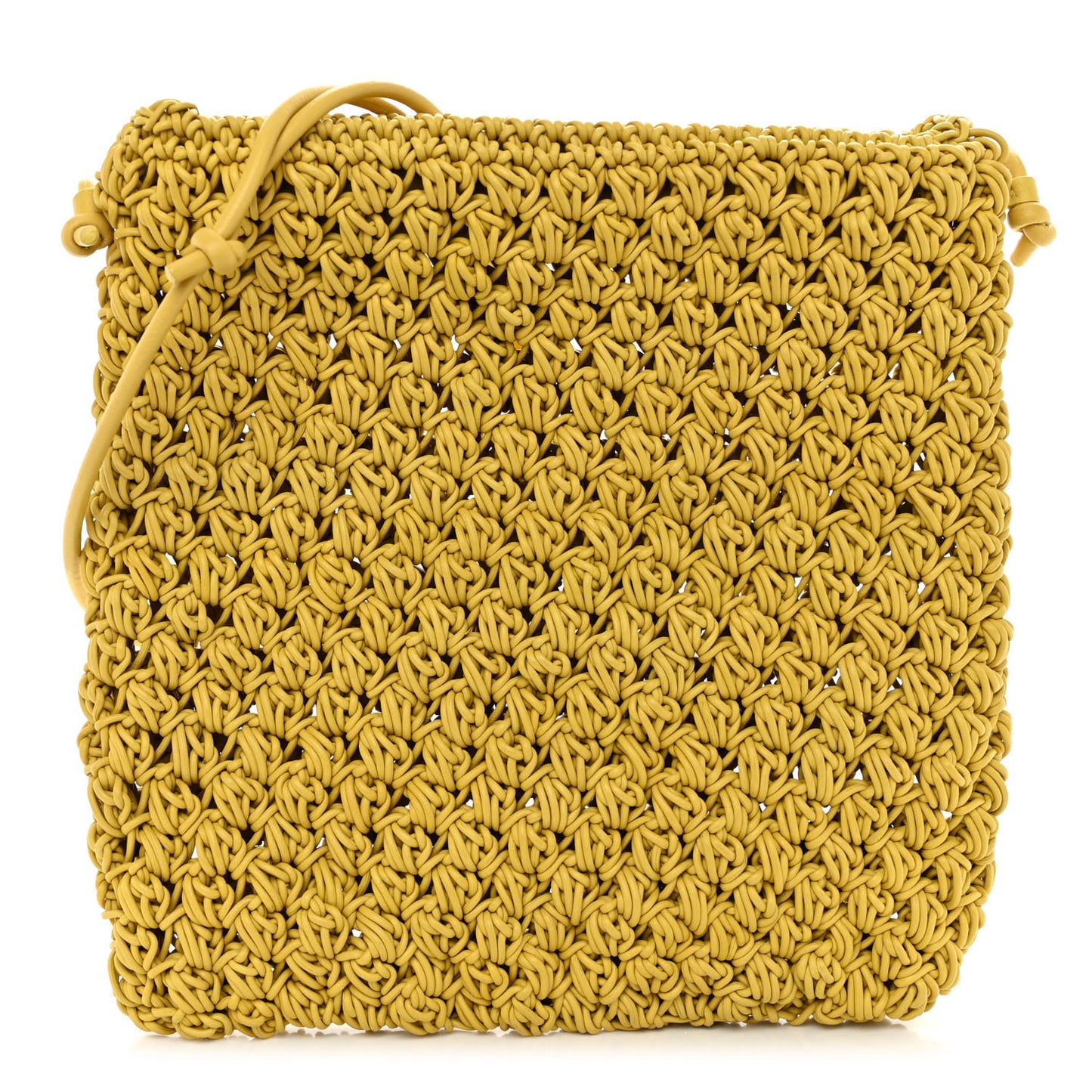 Crochet Nappa Shoulder Bag Yellow