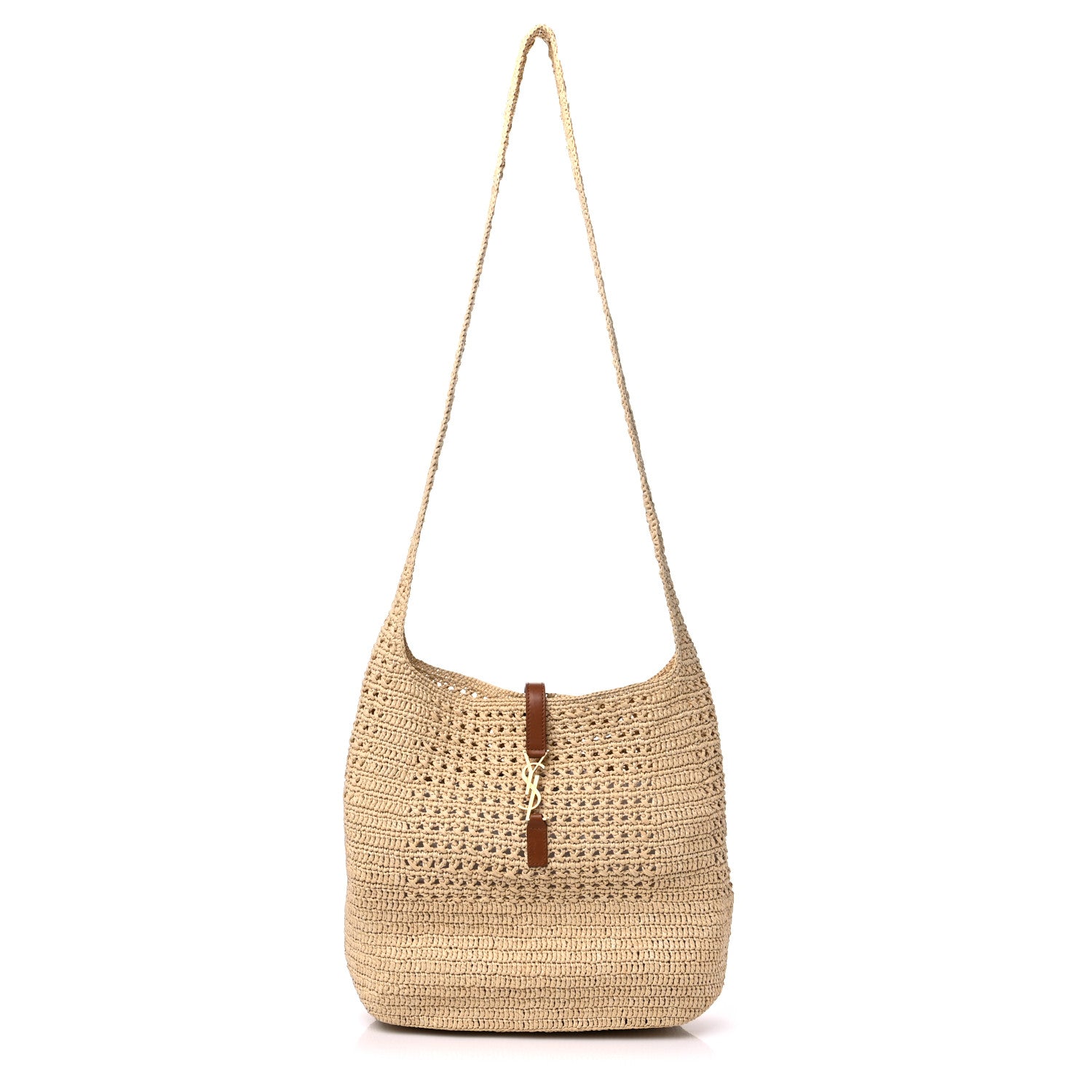 Saint Laurent Raffia Monogram Hobo Naturale 1 of 10