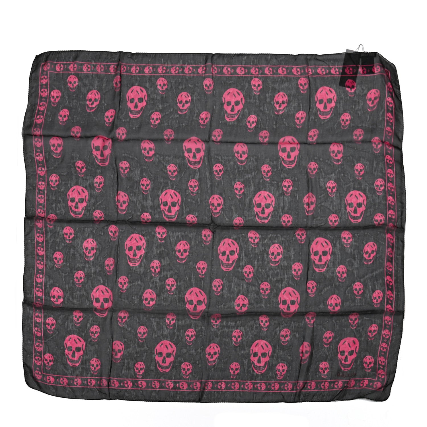 Alexander McQueen Silk Chiffon Skull Scarf Light Purple Black 1 of 3