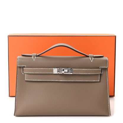 Hermes Swift Kelly Pochette Clutch Etoupe 10 of 10