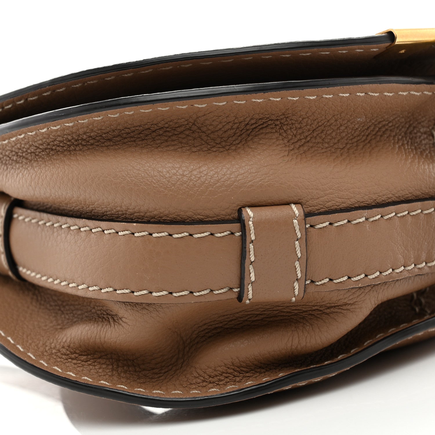 Chloe Calfskin Mini Marcie Round Crossbody Bag Nut 10 of 11