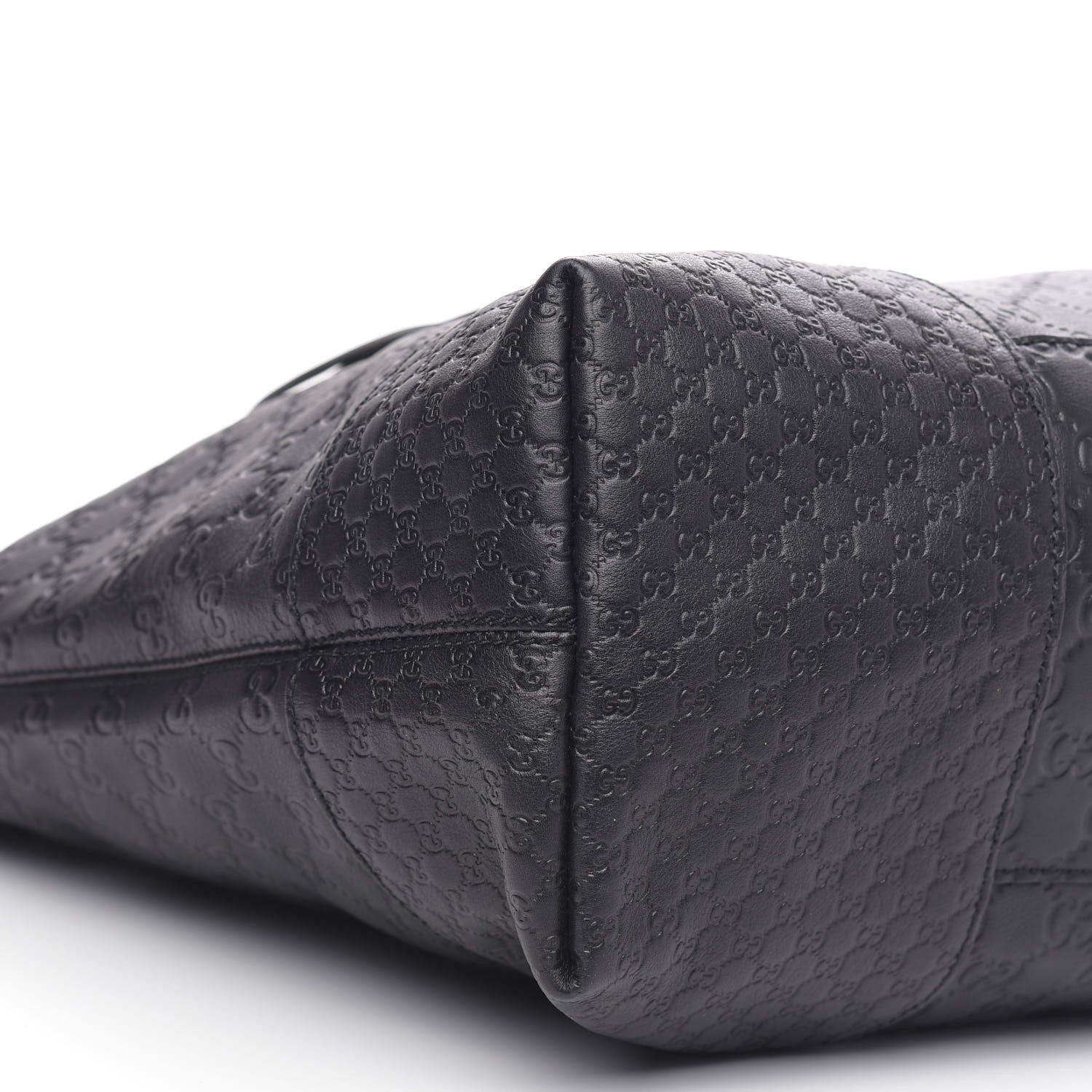 Gucci Guccissima Large Bree Foldover Tote Black 8 of 10