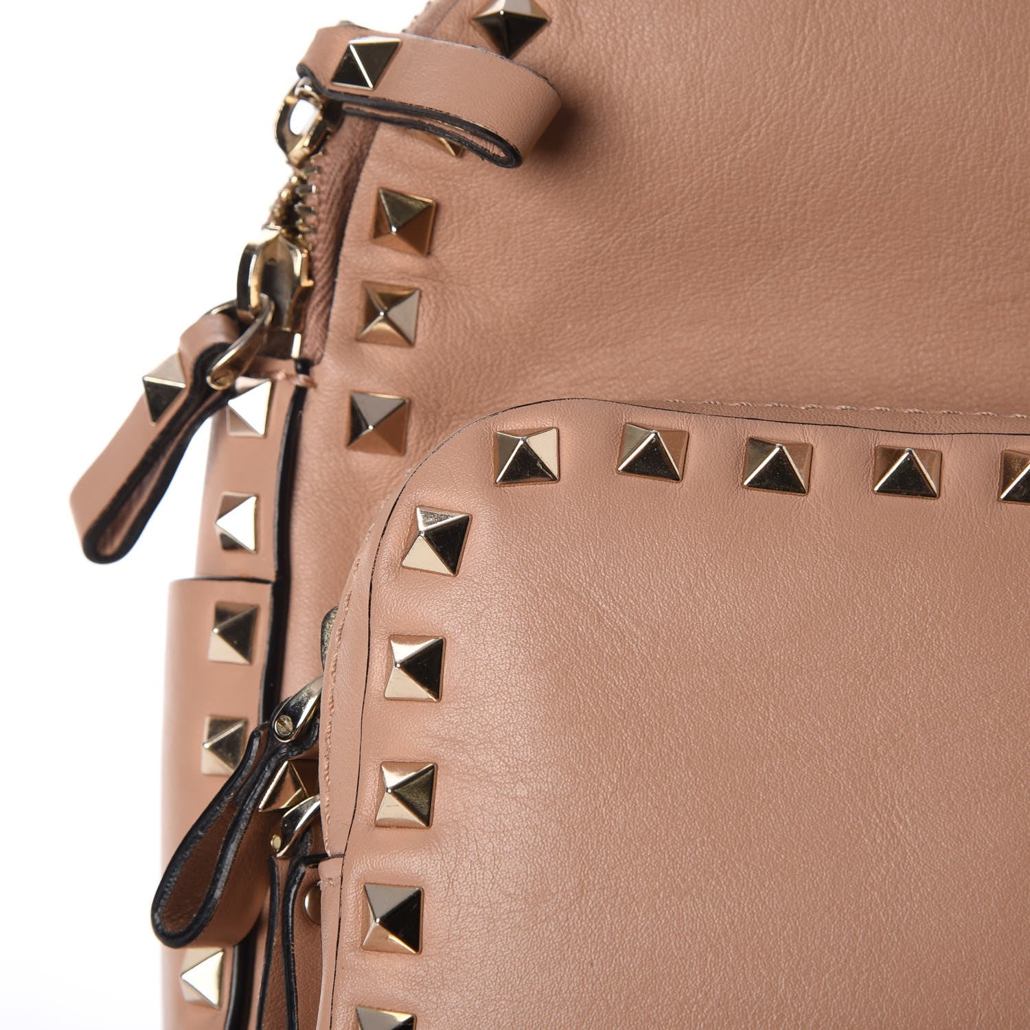 Valentino Garavani Calfskin Mini Rockstud Backpack Alpaca 20 of 23