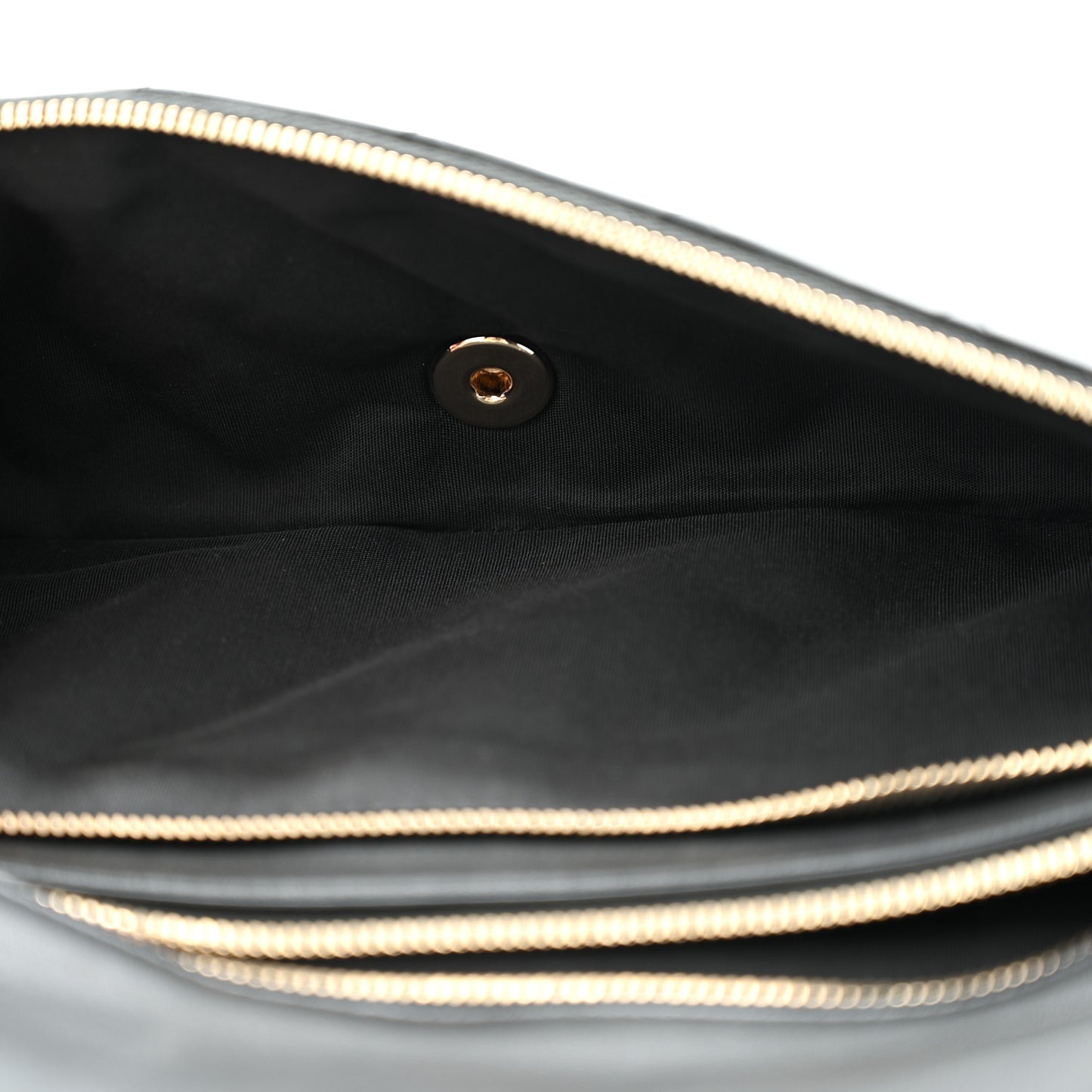 Lambskin Quilted Flap Clutch Black