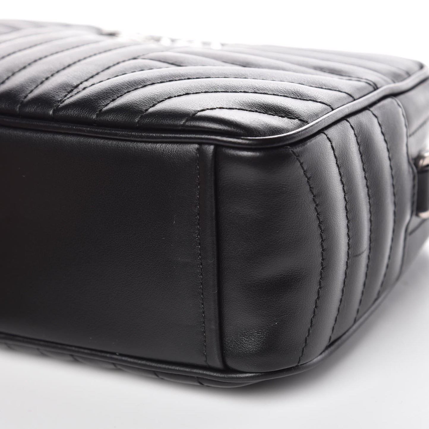Soft Calfskin Diagramme Crossbody Bag Black