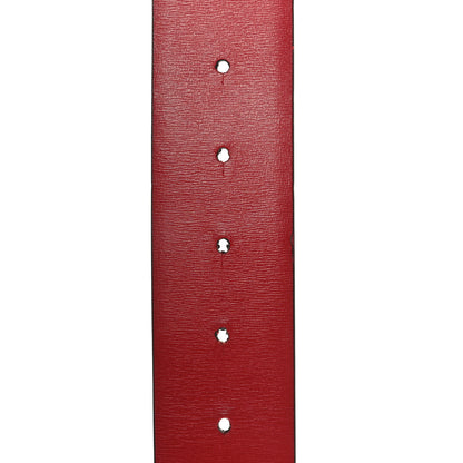 Valentino Garavani Glossy Calfskin 40mm VLogo Reversible Belt 90 36 Black Rouge Pur 4 of 6