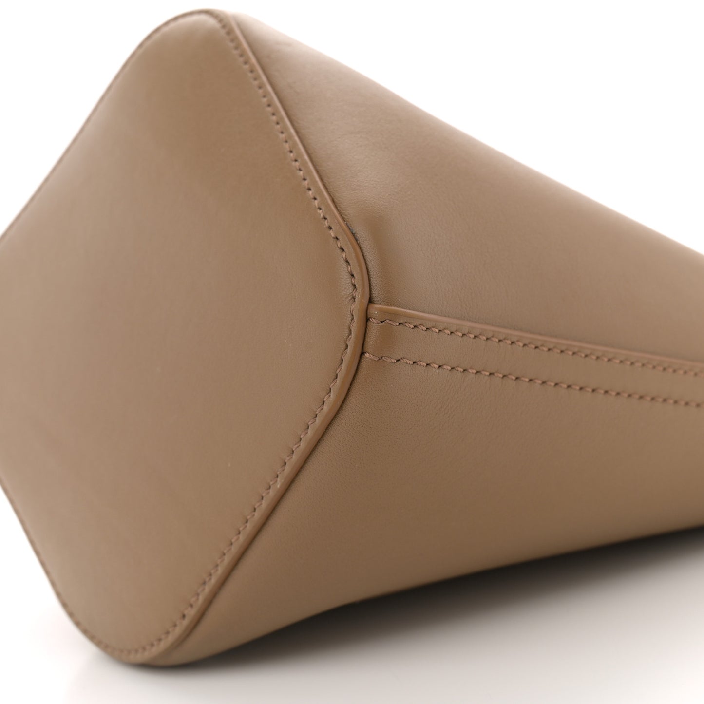 Smooth Calfskin Mini Pebble Bucket Bag Oak