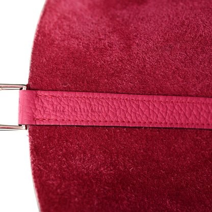 Hermes Taurillon Maurice Picotin Lock 22 MM Rose Shocking 7 of 11